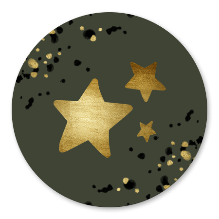 Gouden sterren met spetters